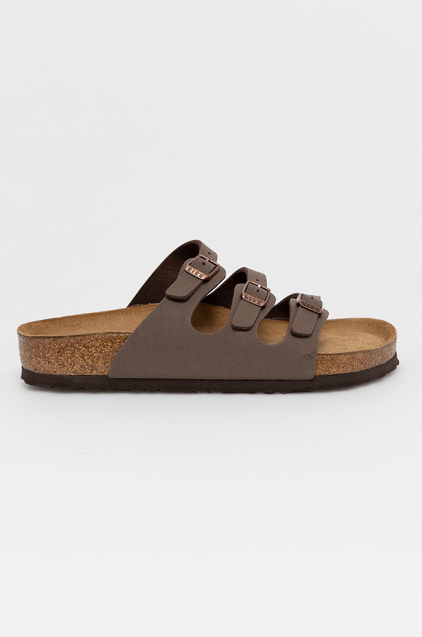 Birkenstock klapki zamszowe Oita Braided damskie kolor