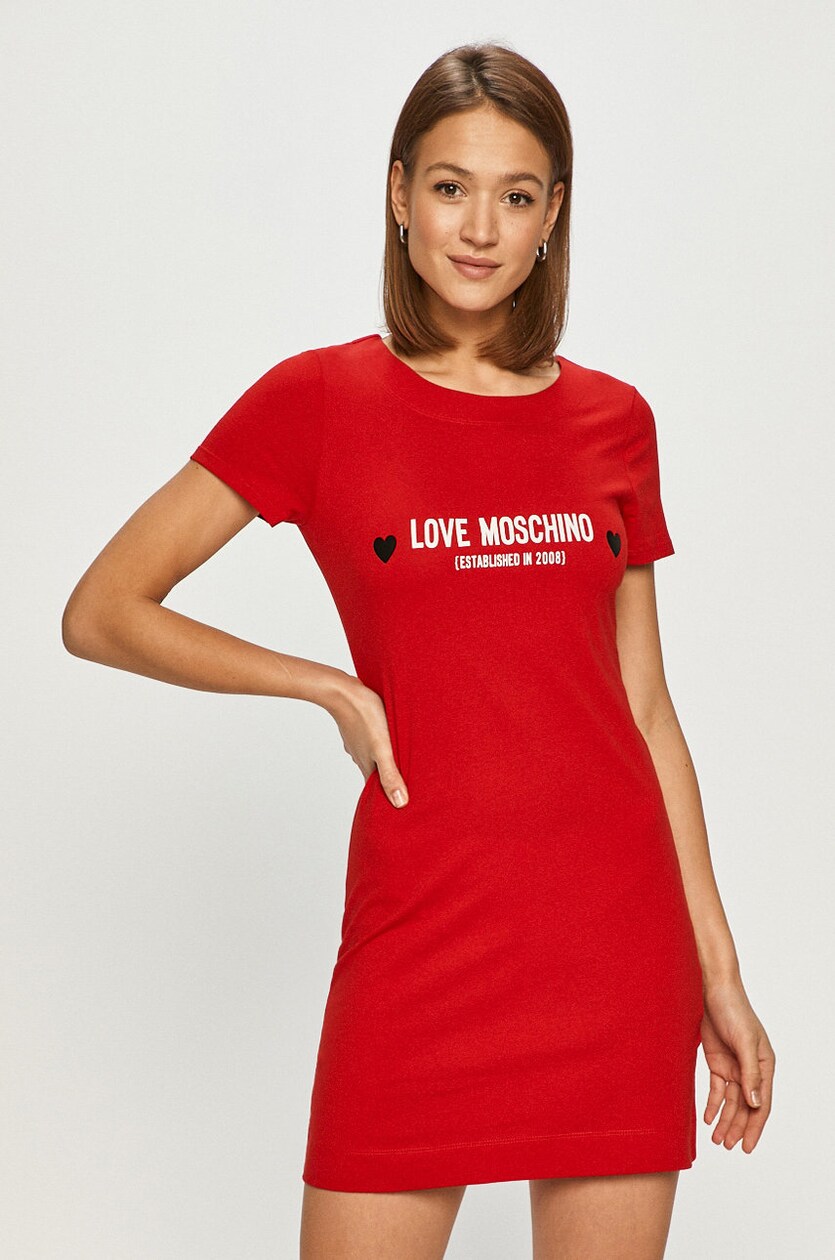 Love moschino t shirt dress hotsell