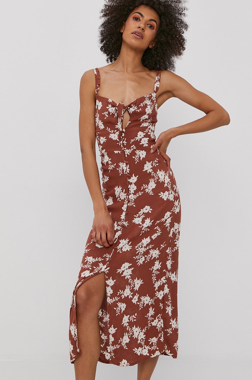 bec and bridge wild cat midi dress