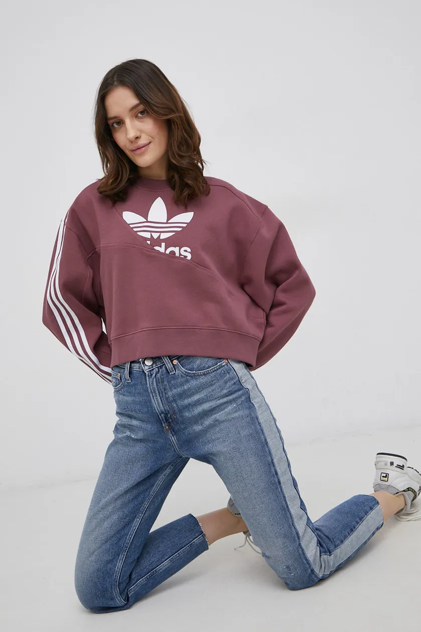 Burgundy adidas best sale jumper womens