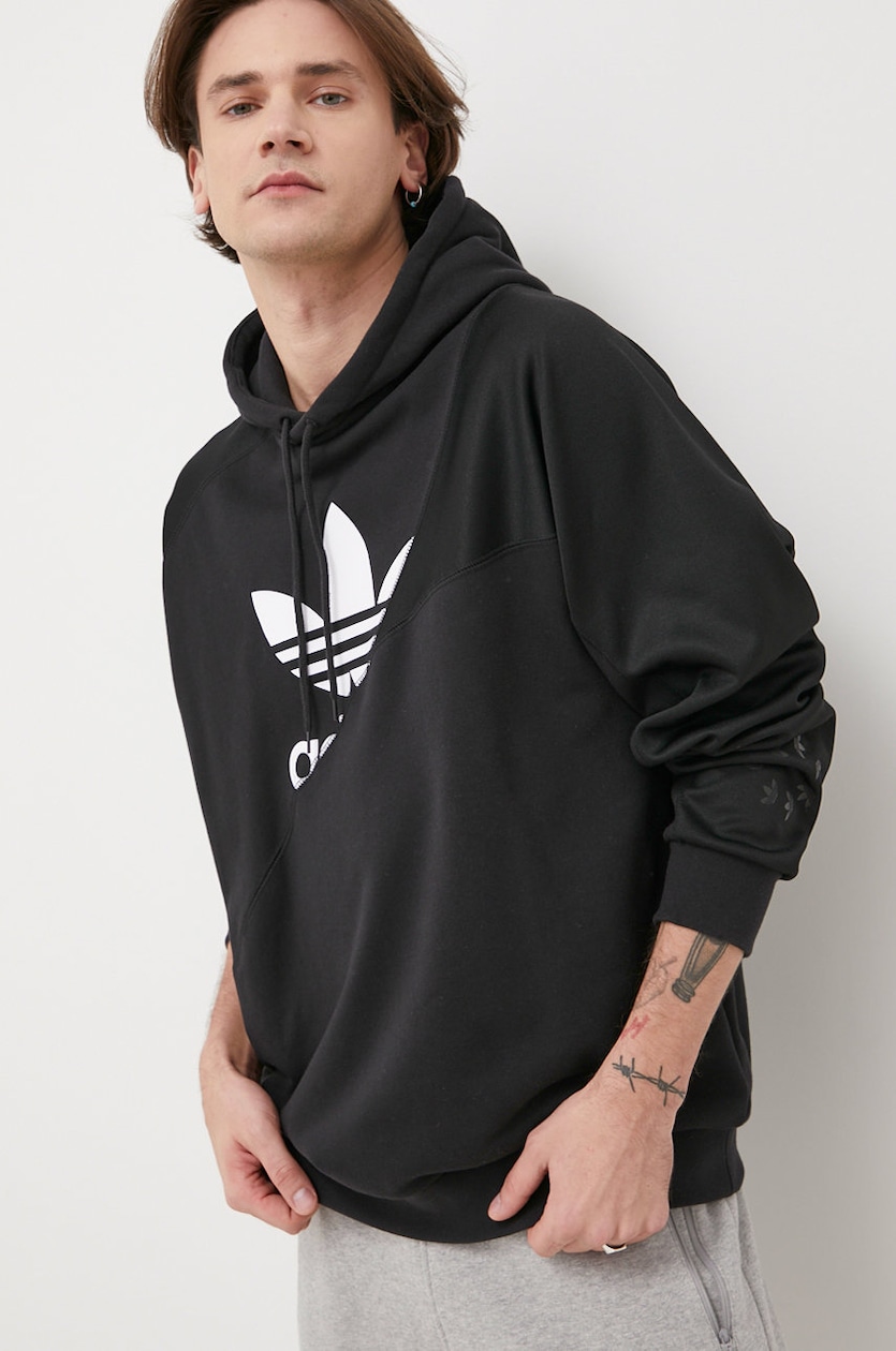 adidas Originals cotton sweatshirt men\'s black color | buy on PRM