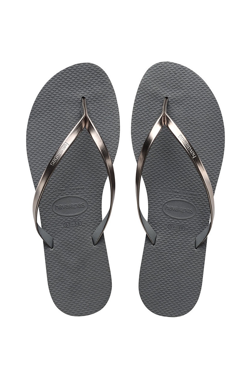 Havaianas japonki You Metallic damskie kolor szary na