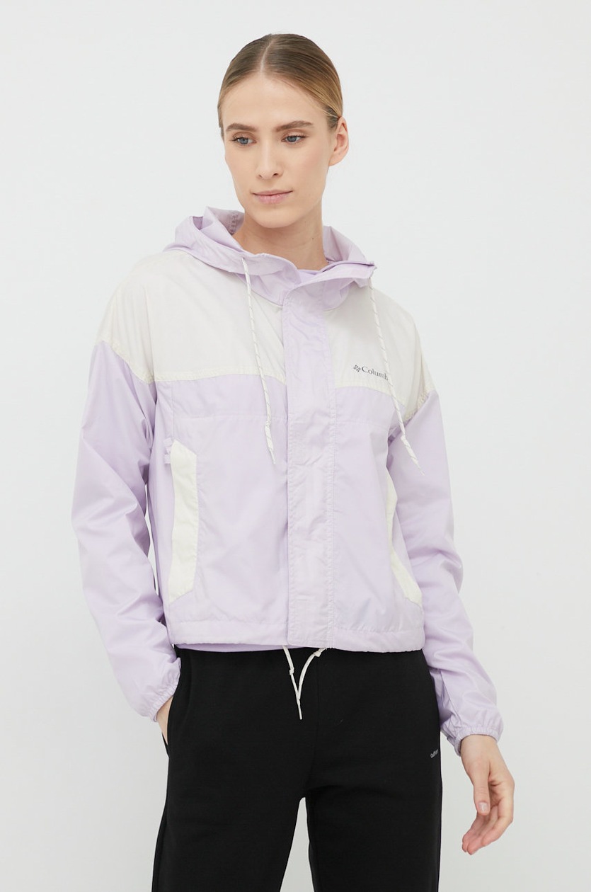 Columbia outdoor jacket Flash Challenger violet color at PRM US