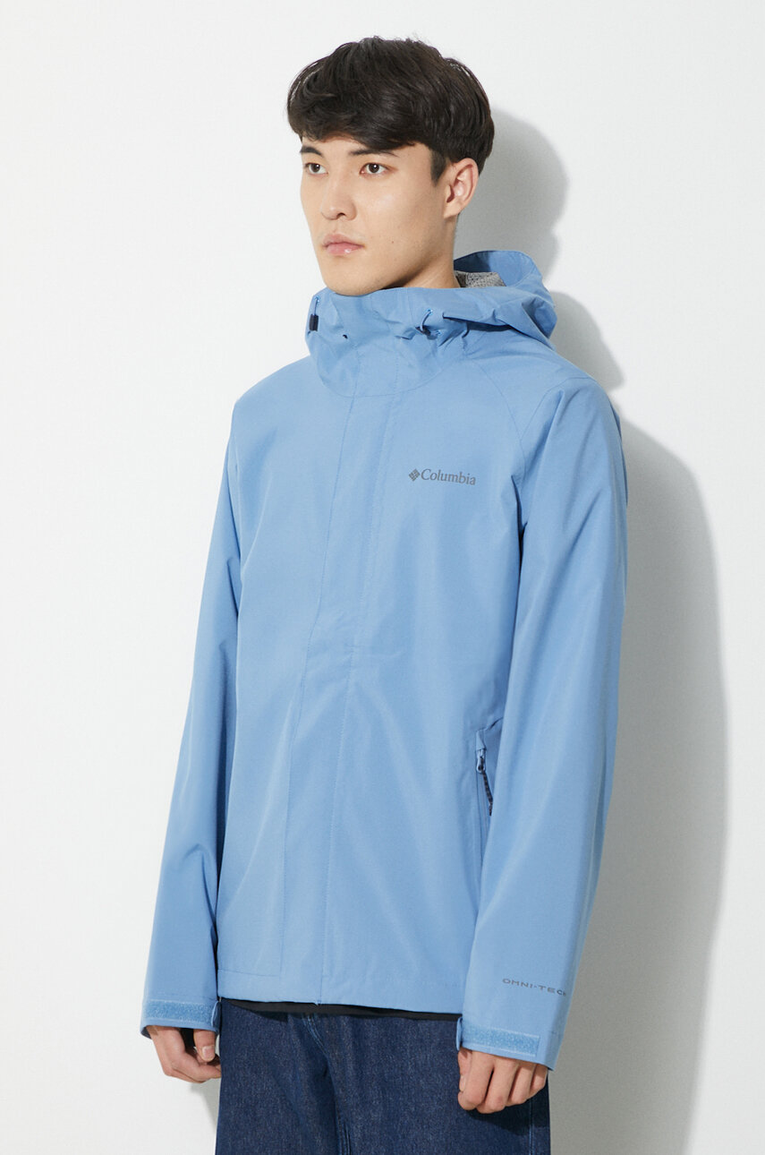 Columbia outdoor jacket Earth Explorer blue color at PRM US