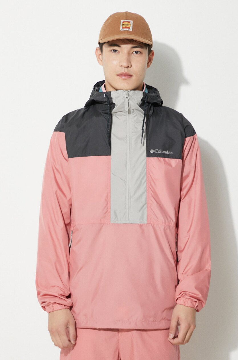Columbia windbreaker Flash Challenger pink color 1988723 at PRM US