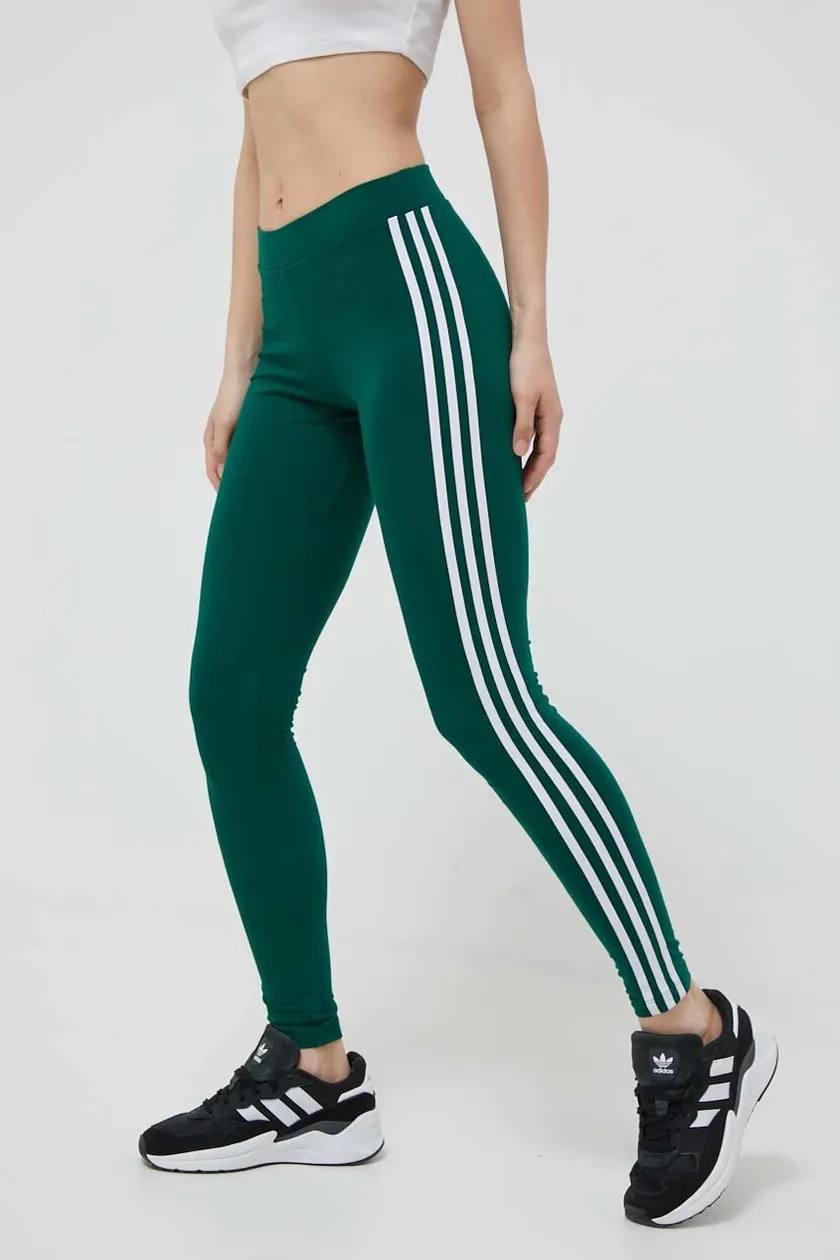 adidas Originals leggings Adicolor Classics 3-Stripes Leggings women's  green color buy on PRM