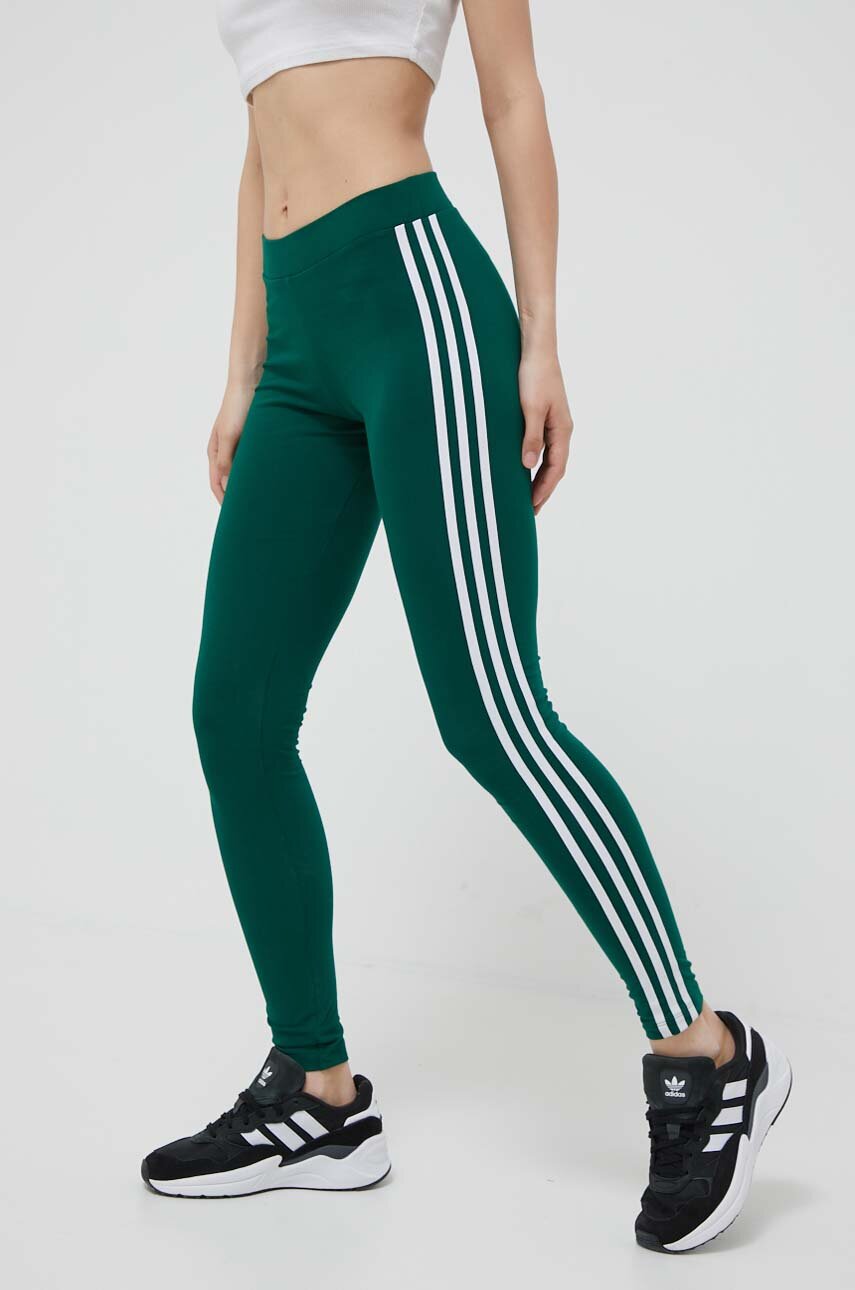 adidas Originals leggings Adicolor Classics 3-Stripes Leggings women's  green color