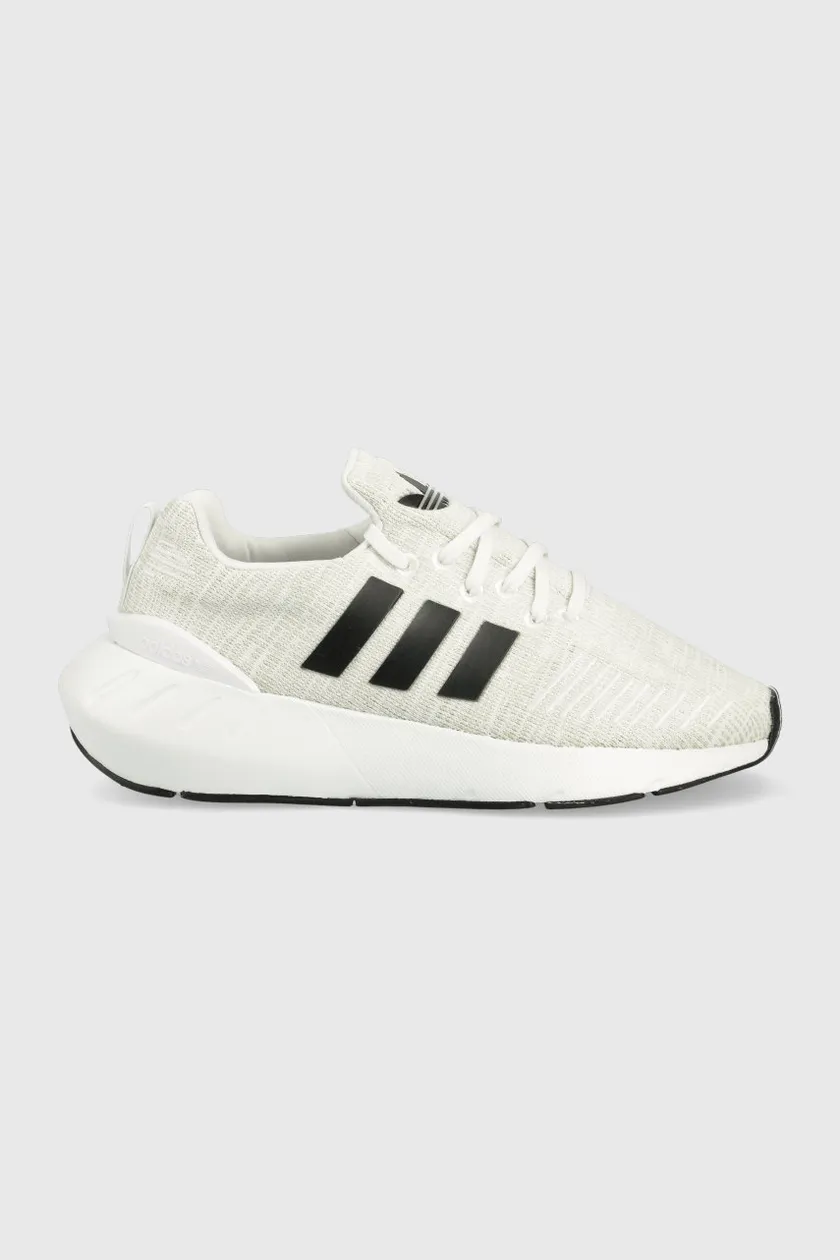 Adidas swift run athletic shoe clearance white