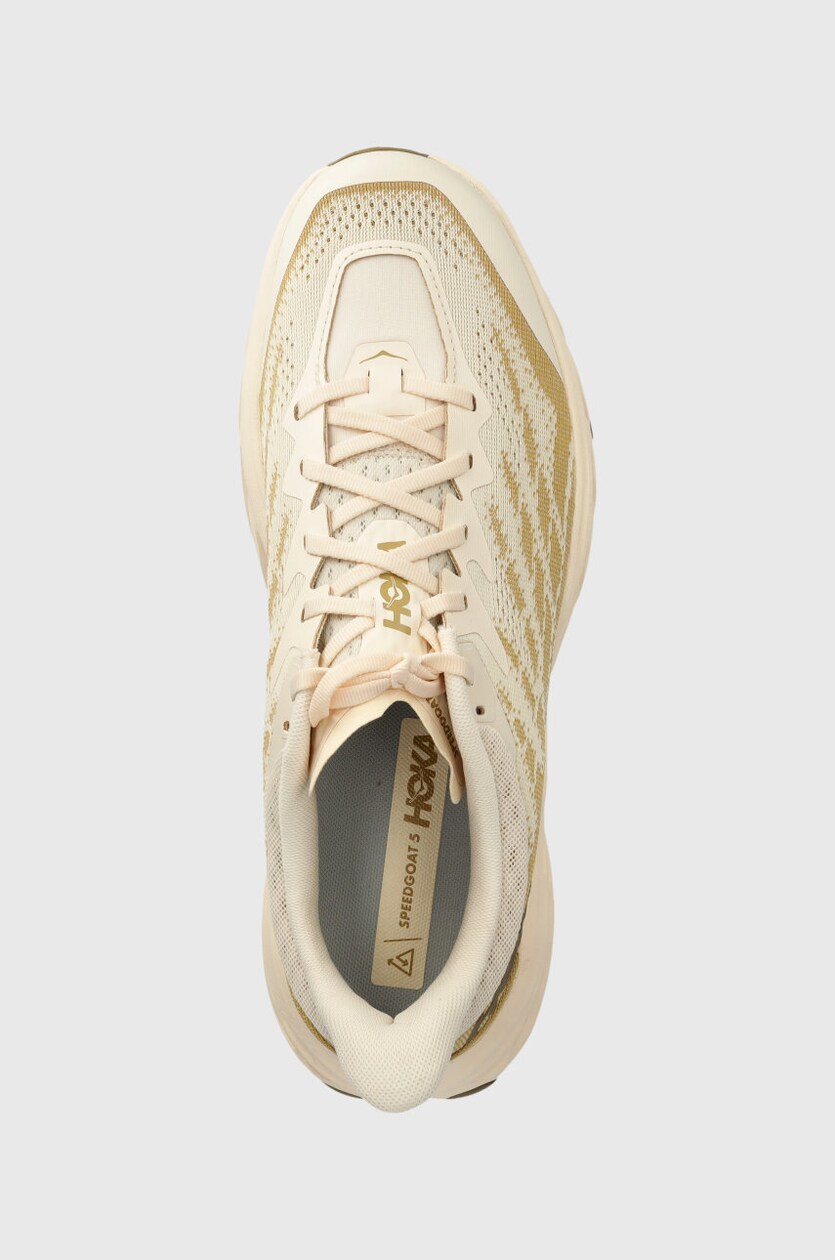 Hoka One One running shoes Speedgoat 5 beige color at PRM US Hoka One One running shoes Speedgoat 5 beige color at PRM US