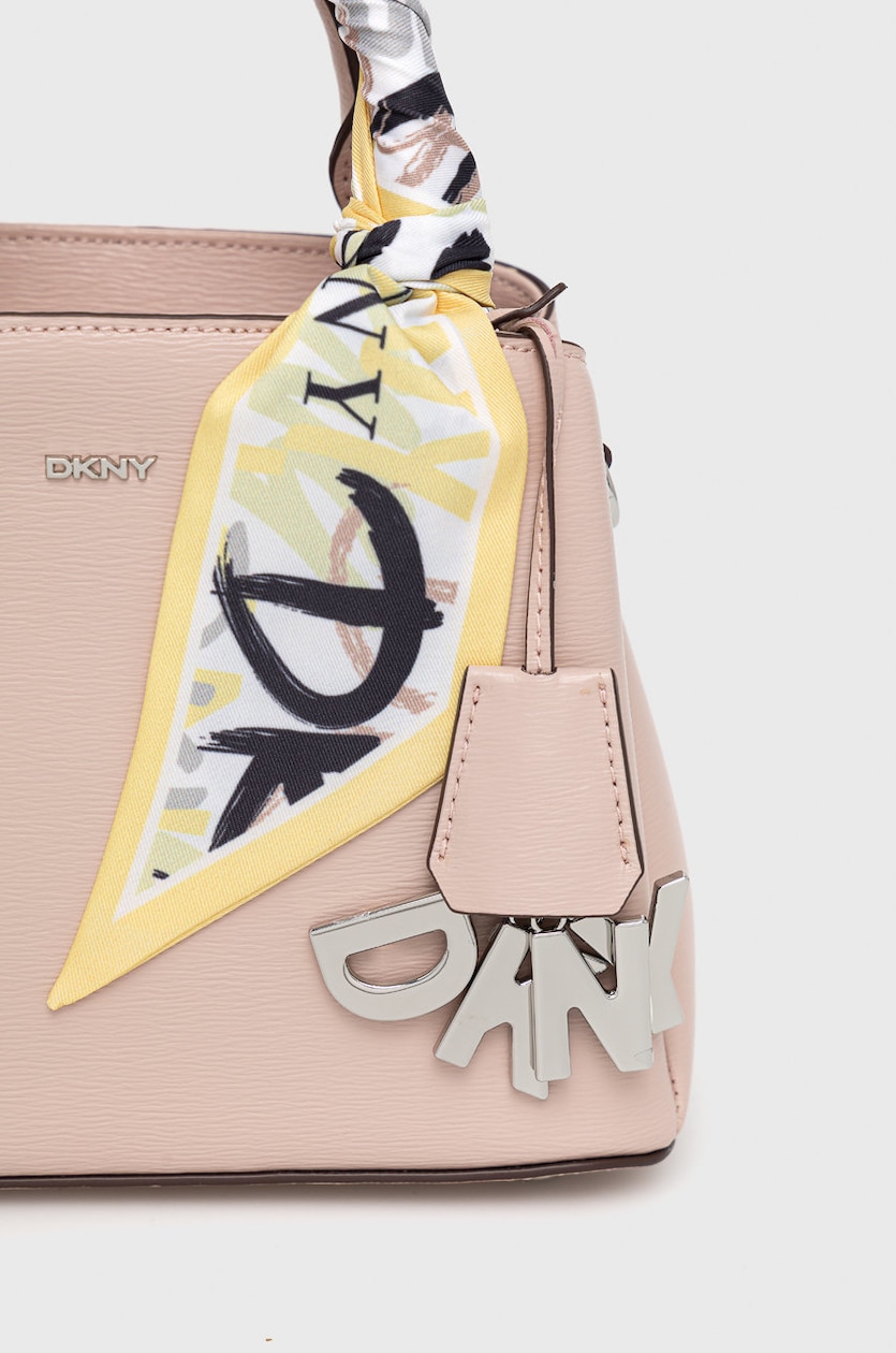 Dkny torebka skórzana R21D3465 kolor różowy | Answear.com