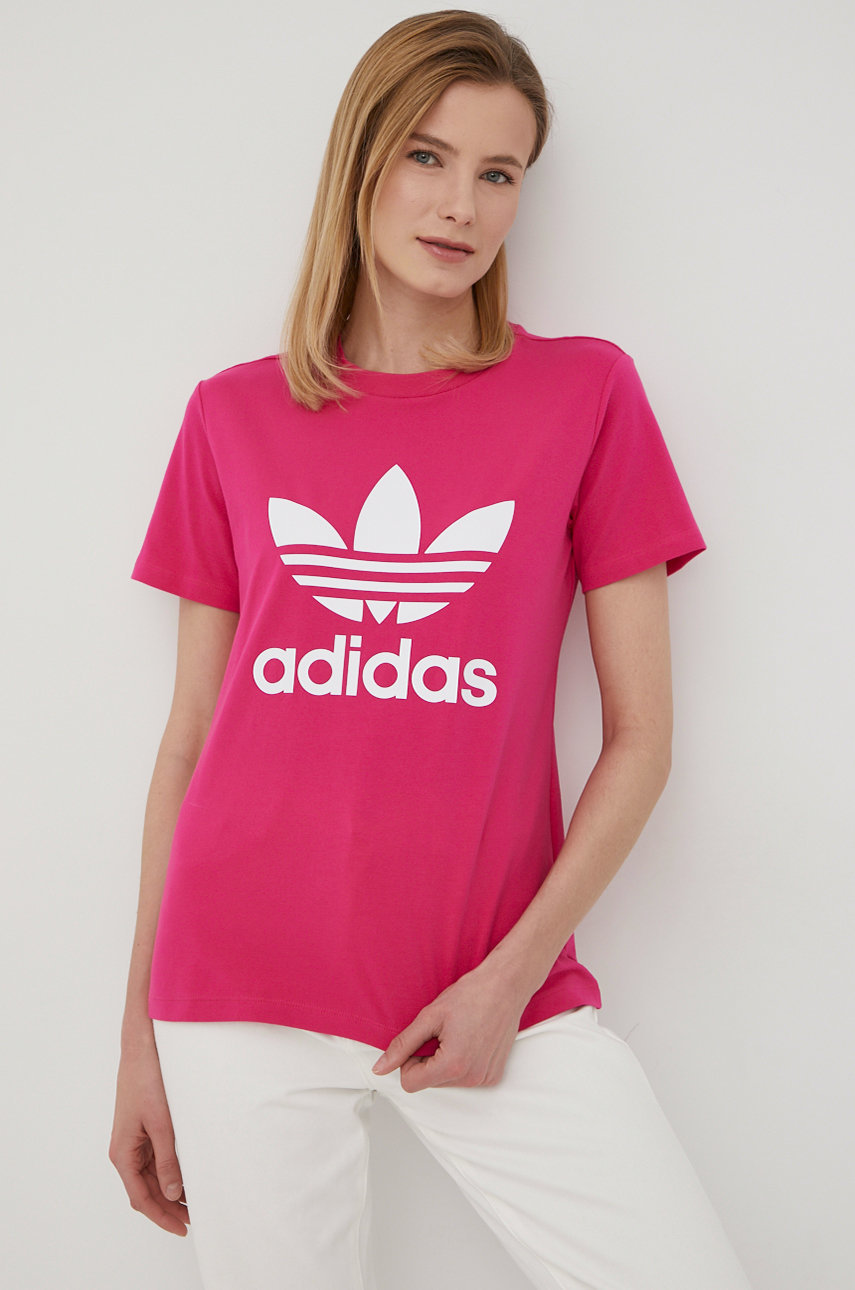 adidas Originals t-shirt women\'s pink color | buy on PRM | Hosen-Sets