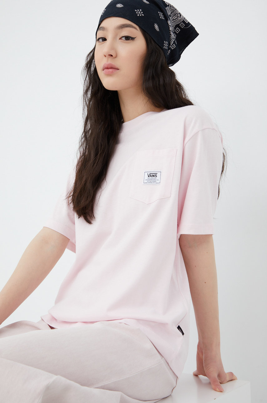 Vans cotton t shirt pink color buy on PRM