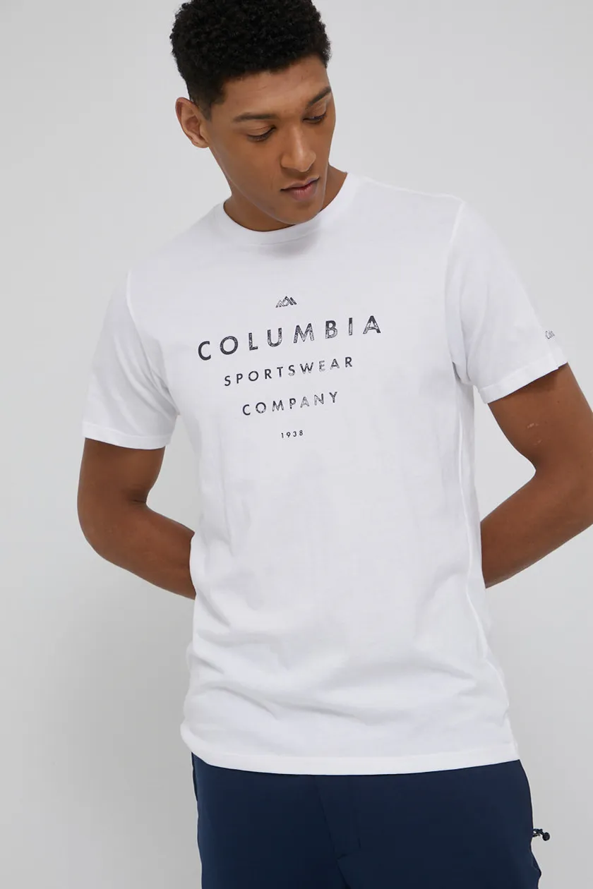 Columbia white best sale t shirt