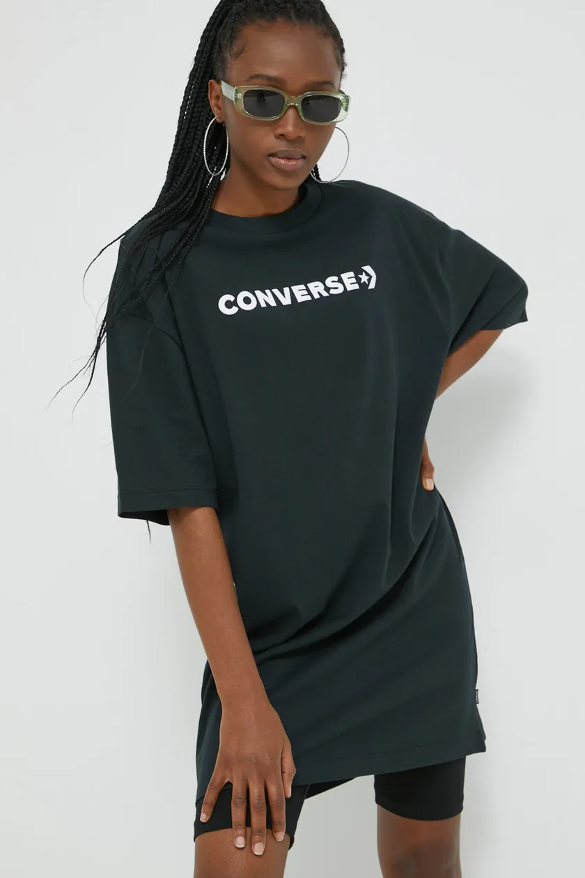 Black deals dress converse