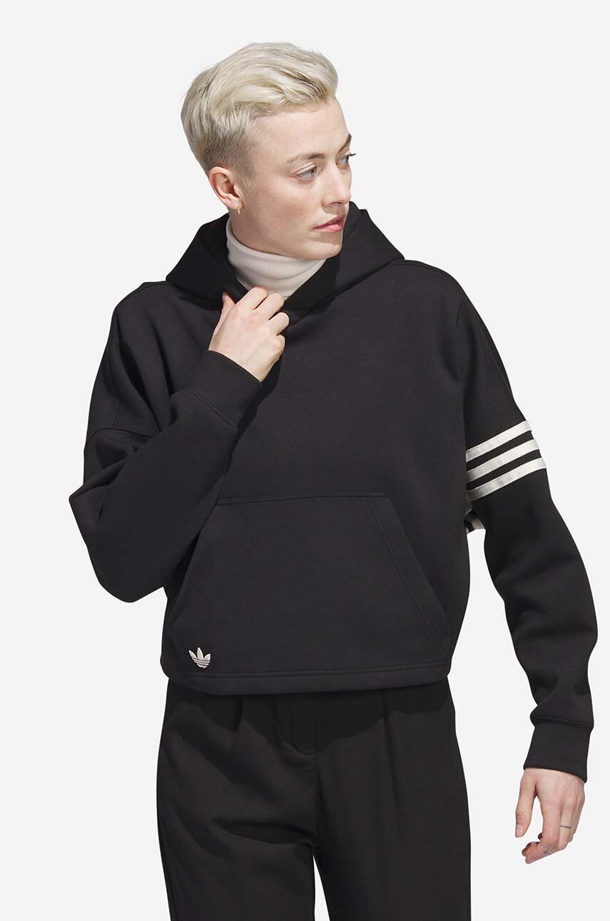 adidas Originals sweatshirt Adicolor Neuclassics Hoodie women's black color  | buy on PRM