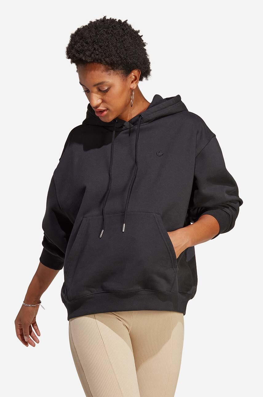 adidas Originals sweatshirt Adicolor Oversized Hoodie women's black color |  buy on PRM