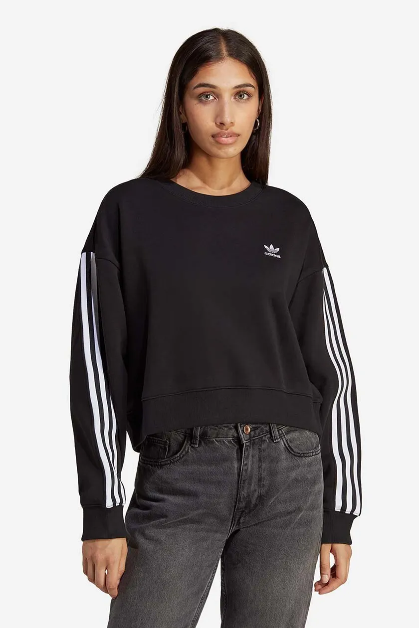 adidas Originals cotton sweatshirt Adicolor Classics Sweatshirt women\'s  black color | buy on PRM