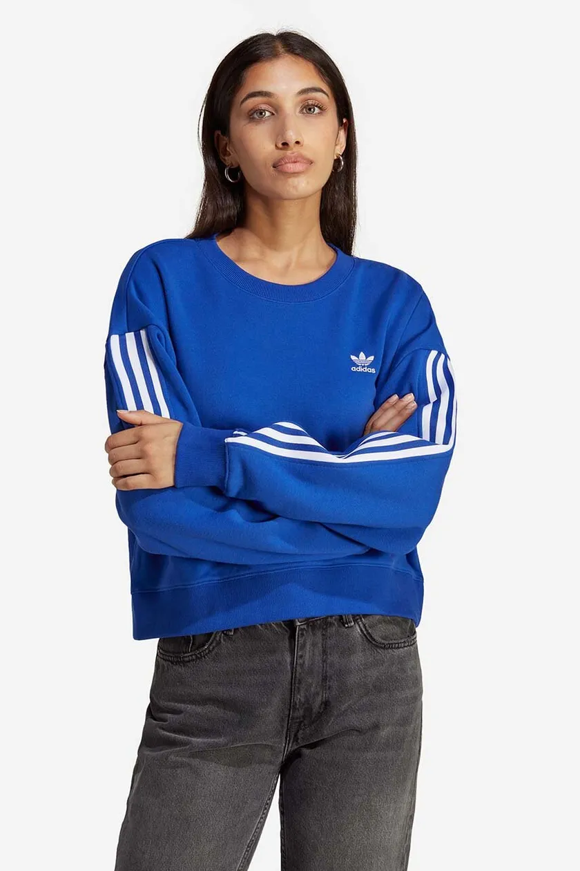 Adidas originals adicolor three online stripe crew neck sweat