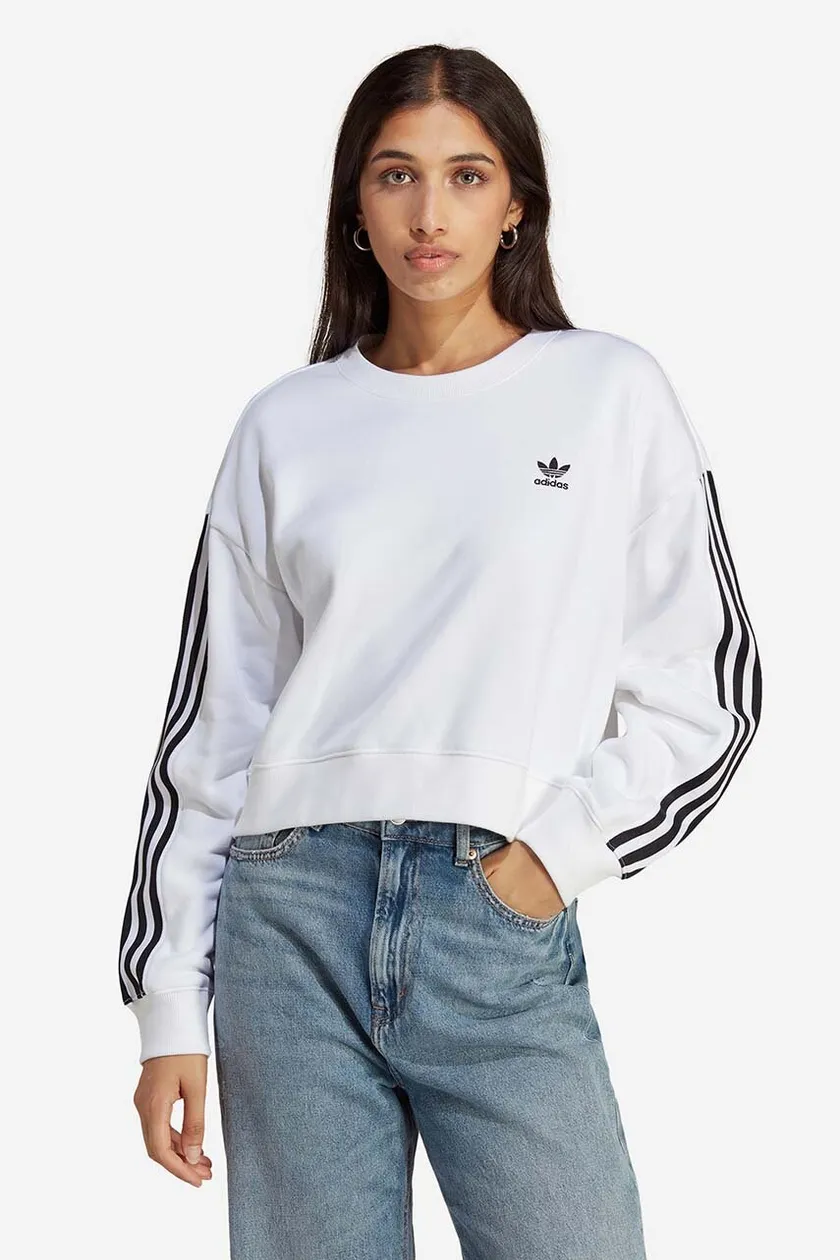 adidas women\'s Classics PRM Sweatshirt | Adicolor sweatshirt cotton buy white color Originals on