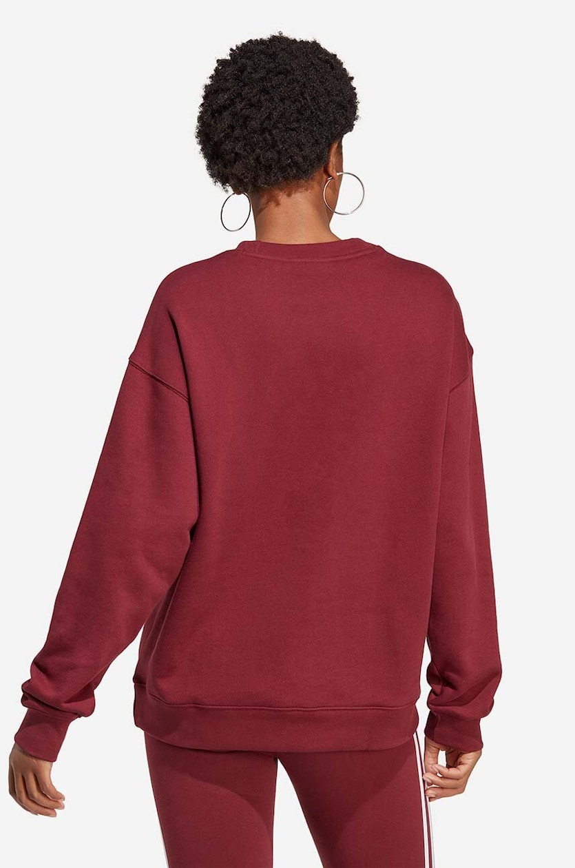adidas Originals cotton sweatshirt Trefoil Crew Sweatshirt women s