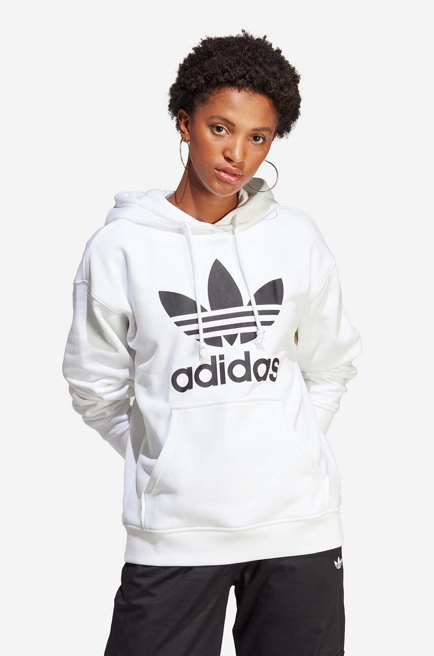 adidas Originals cotton sweatshirt on Trefoil | white buy color PRM women\'s Hoodie