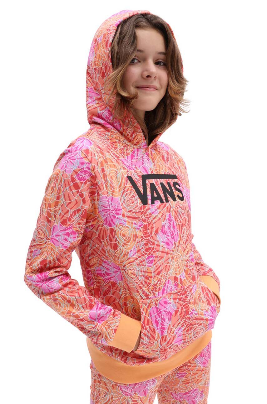 Vans felpa in cotone bambino a ROSE CAMO PRINT HOODIE CYCLAMEN ANSWEAR