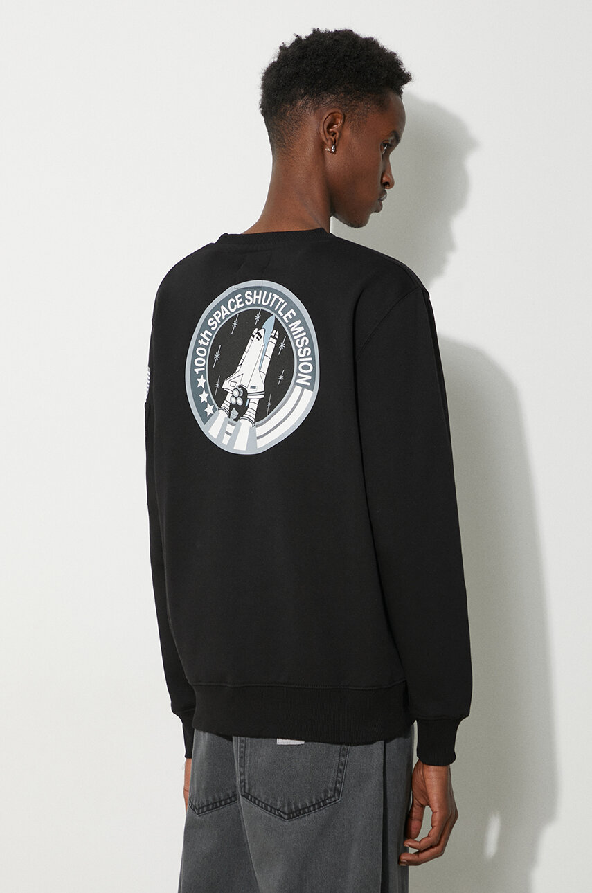 Alpha Industries sweatshirt Space Shuttle Sweater men s black color 178307.03 at PRM US