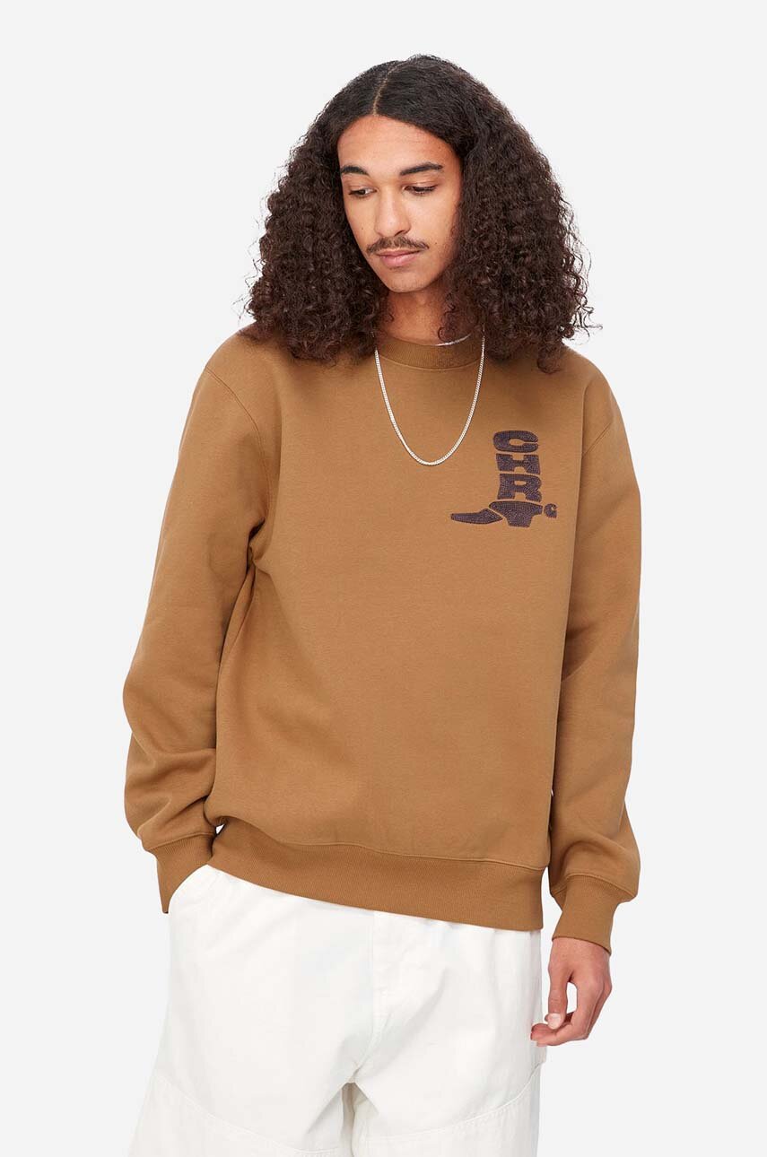 Carhartt WIP sweatshirt Boot men's brown color | buy on PRM
