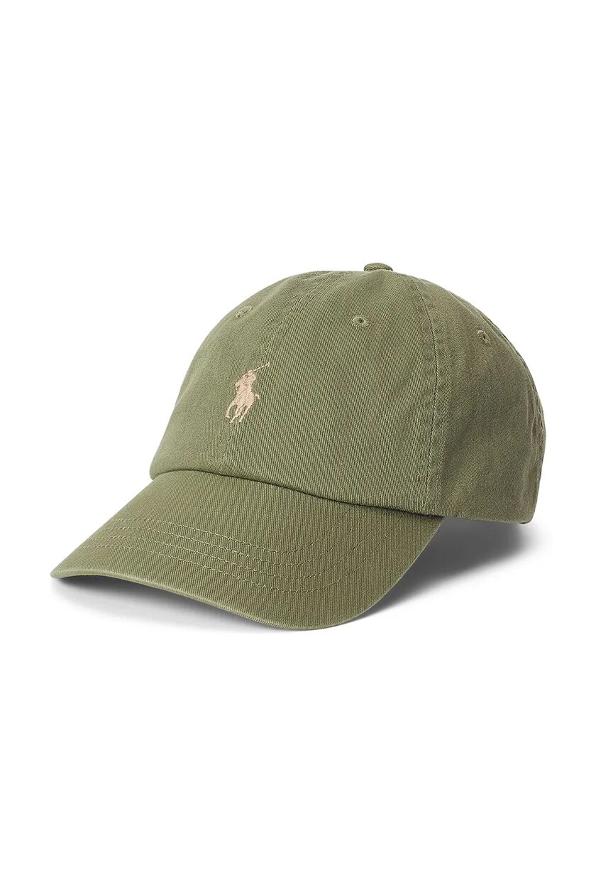 Polo Ralph Lauren Curved Brim Blue Logo Cotton Chino Classic