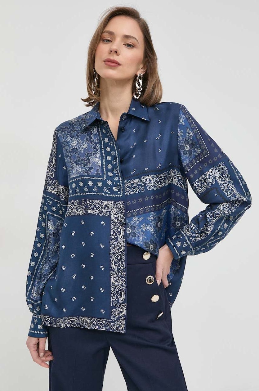 Max Mara - Camicia Dritta In Popeline Di Cotone Bio | Collo Polo E Logo Ricamato - Foto 6