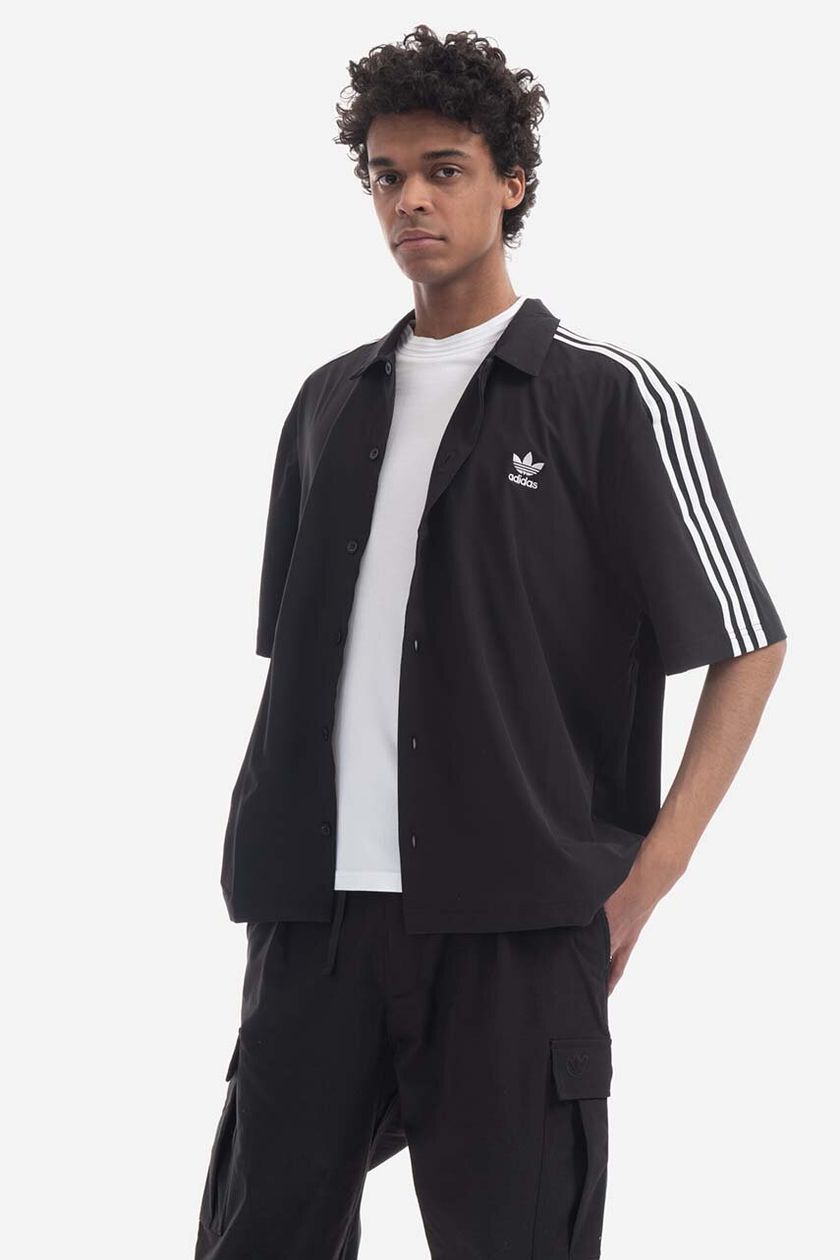 adidas Originals Baseball Jersey in Black for Men