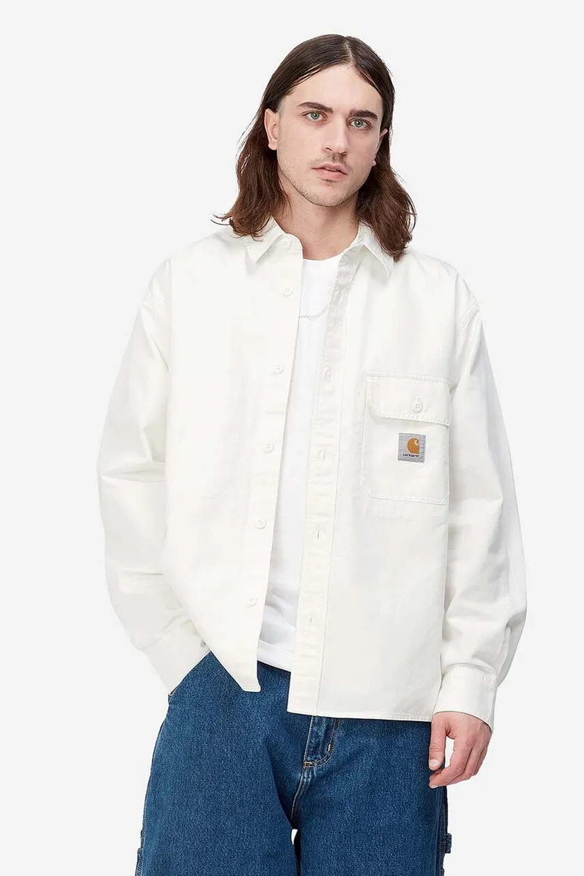 bianco Carhartt WIP camicia in cotone Reno Shirt Jac Uomo