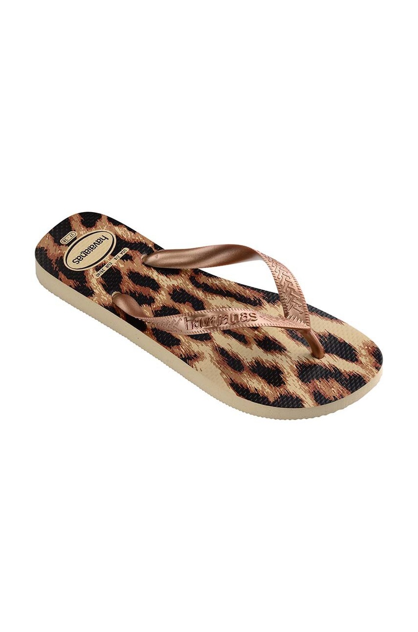 Havaianas japonki TOP ANIMALS damskie kolor beżowy na