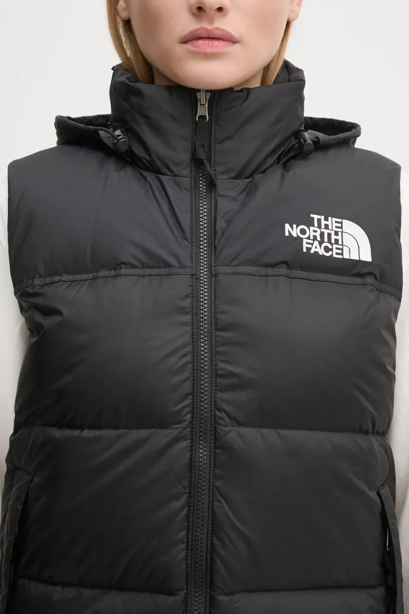 The North Face vest 1996 RETRO NUPTSE VEST women's black color at PRM US The North Face vest 1996 RETRO NUPTSE VEST women's black color at PRM US