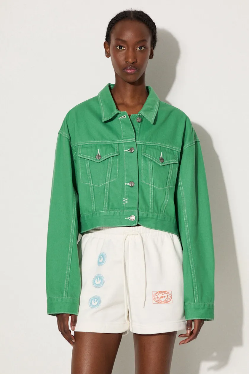 Zara green denim jacket sale