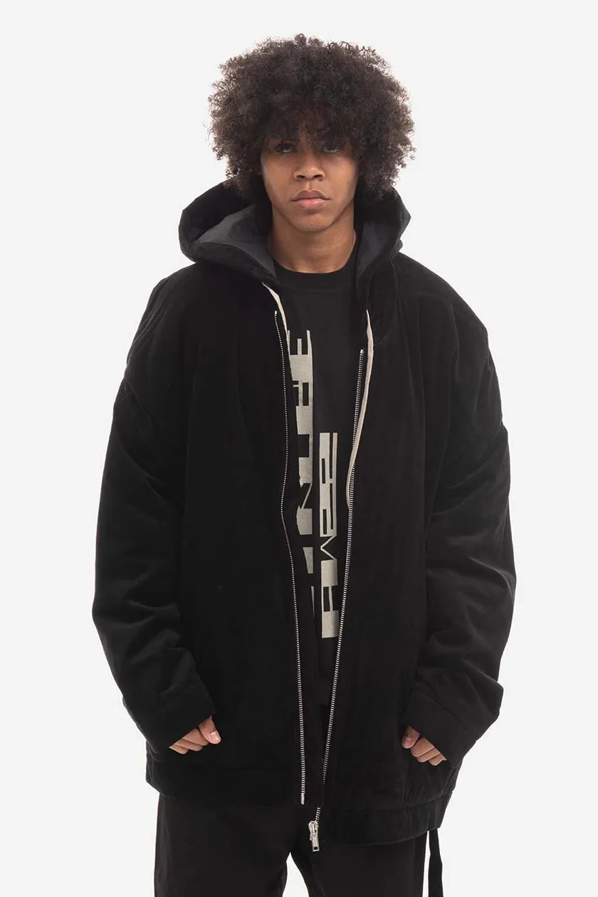 Rick Owens jacket Front Peter men's black color at PRM US