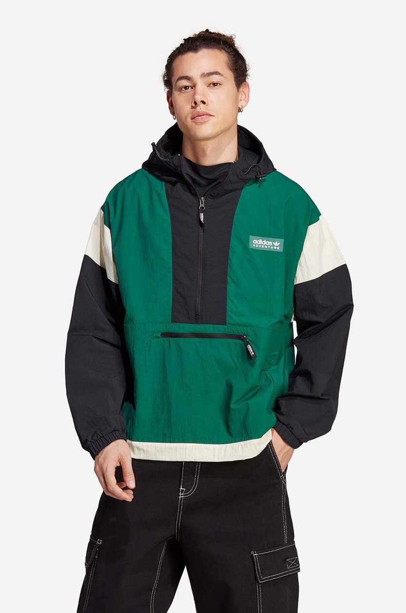 フード付きジャケット ブラックGREENCLOTHING adidas Originals jacket men's black color at PRM US