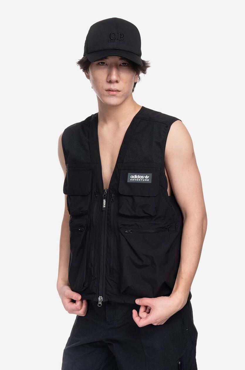 adidas Originals vest men s black color at PRM US