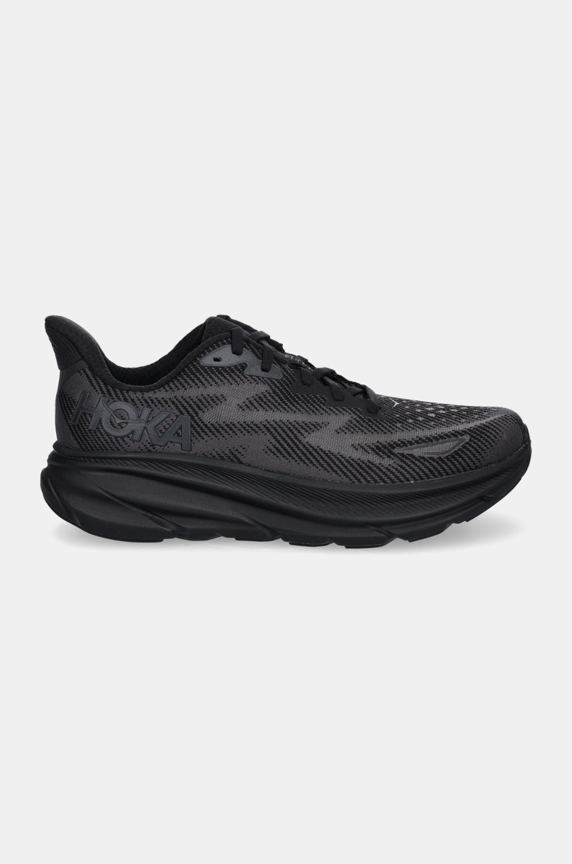Amazon.com | Hoka Men's Clifton 9 Sneaker, Black/Black, 8