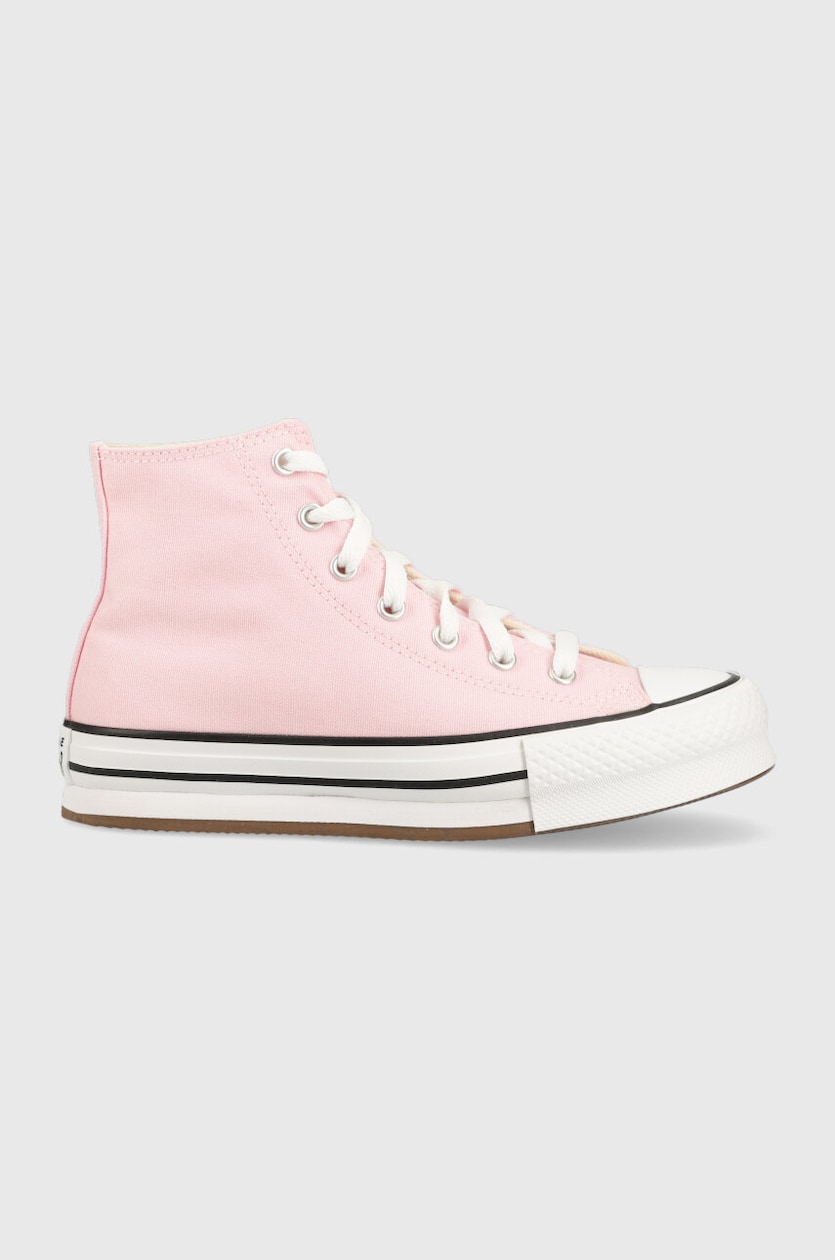 Light pink converse high tops sales