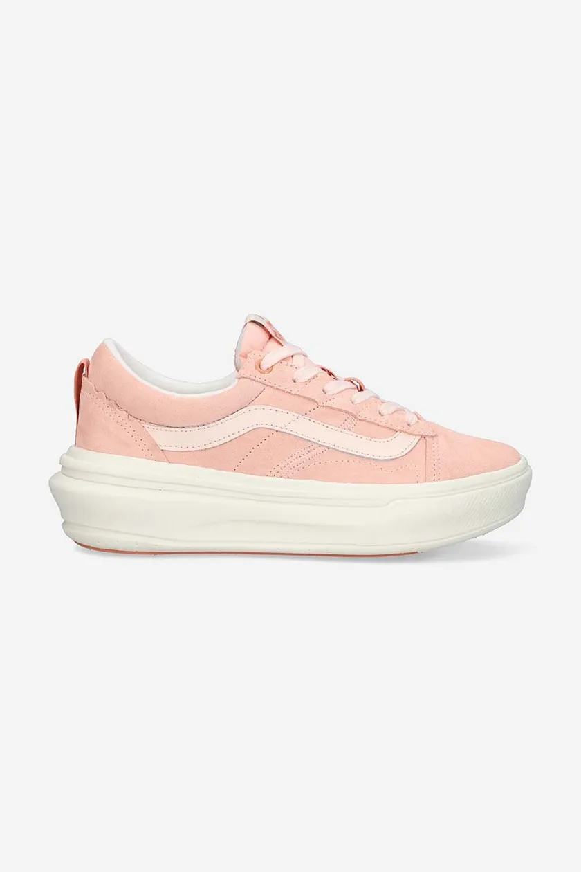 Pink platform outlet vans with flames