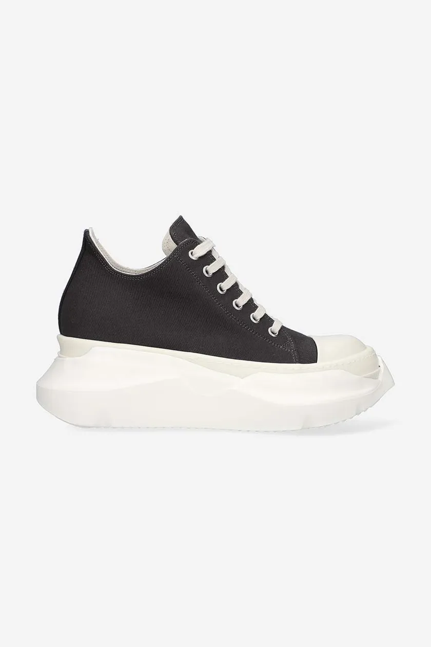 Rick Owens leather plimsolls Abstract men's gray color | buy on PRM
