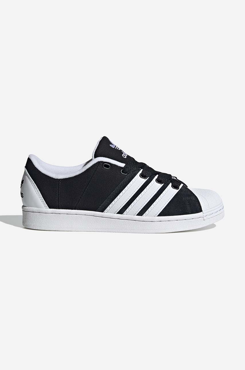 Adidas superstar black canvas Clearance