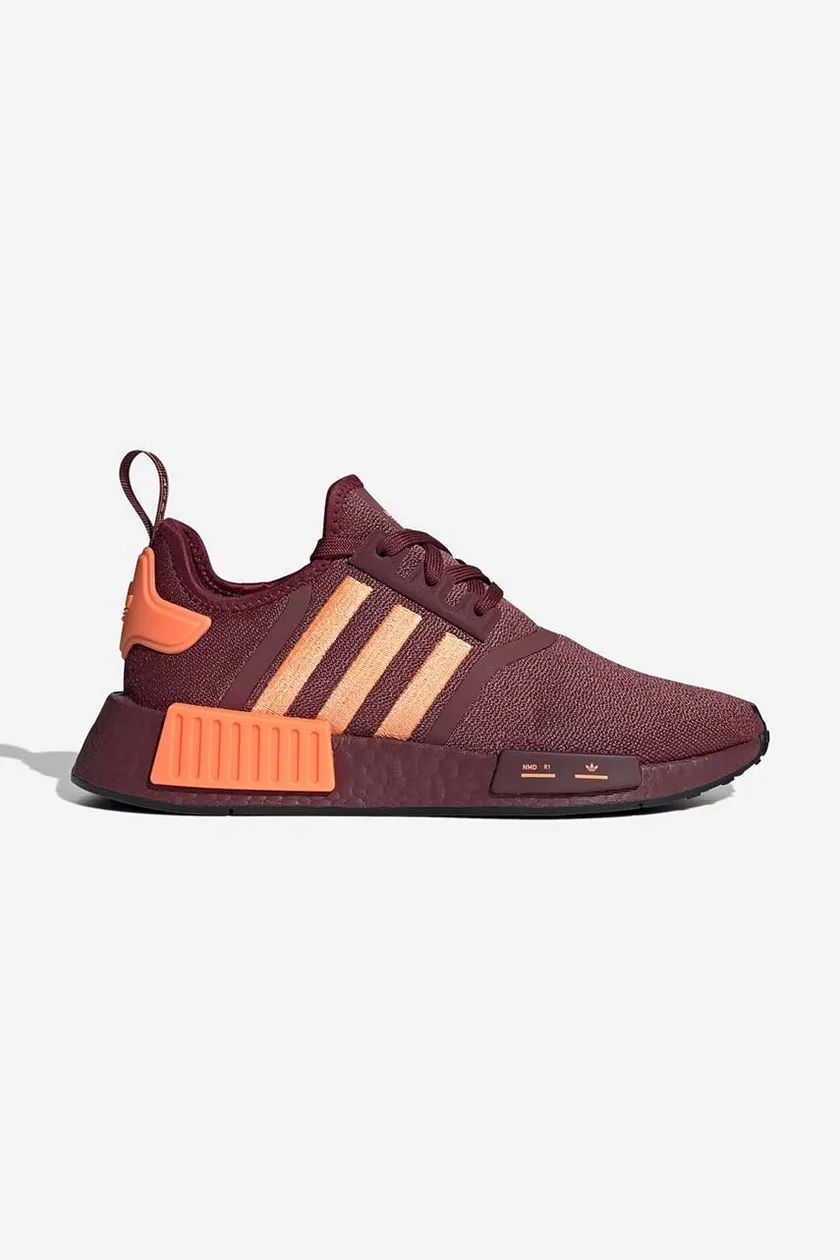 adidas sneakers NMD_R1 maroon color on PRM