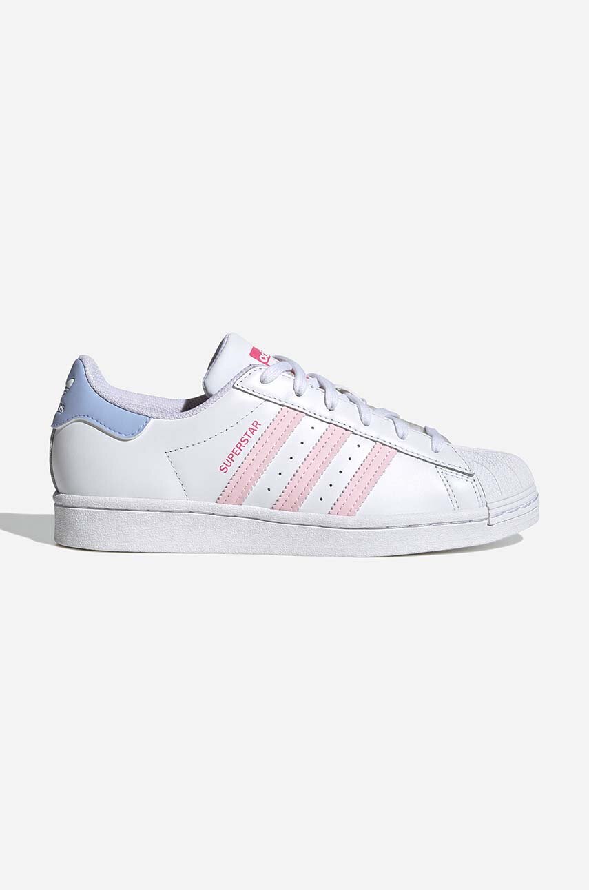 Superstar shoes pink and white Clearance