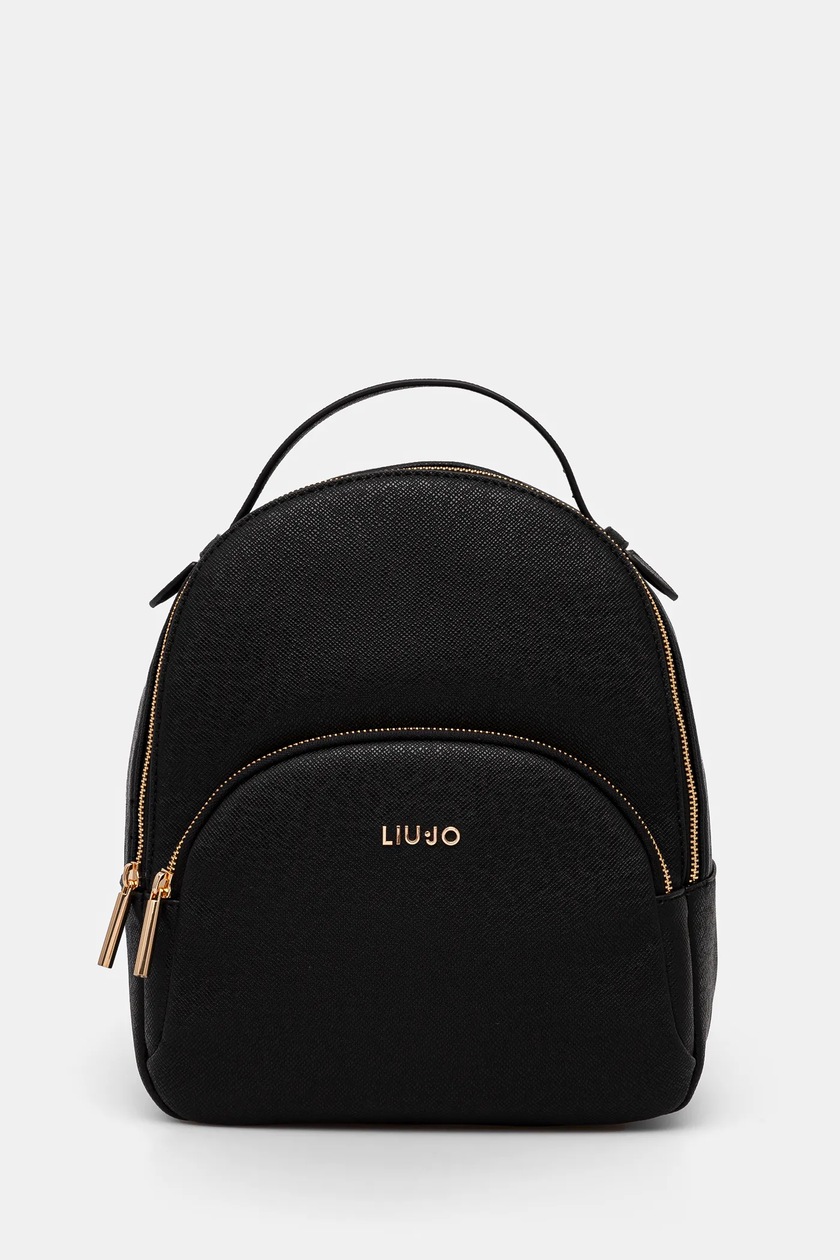 Liu Jo Zainetto Nero In Ecopelle Laserata: Tracolla, Zip E Tasche, Dimensioni 22x30x11 Cm - Art. AF4196E0778
