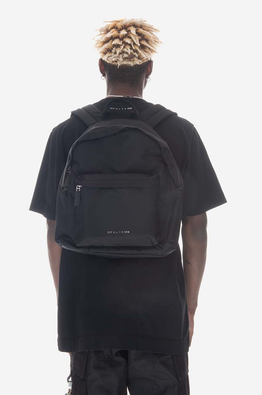 1017 ALYX 9SM backpack Buckle Shoulder Straps black color at 1017 ALYX 9SM backpack Buckle Shoulder Straps black color at