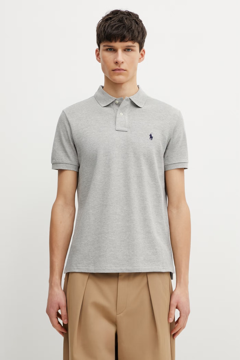 Fred Perry polo shirt men's gray color with an application M6000