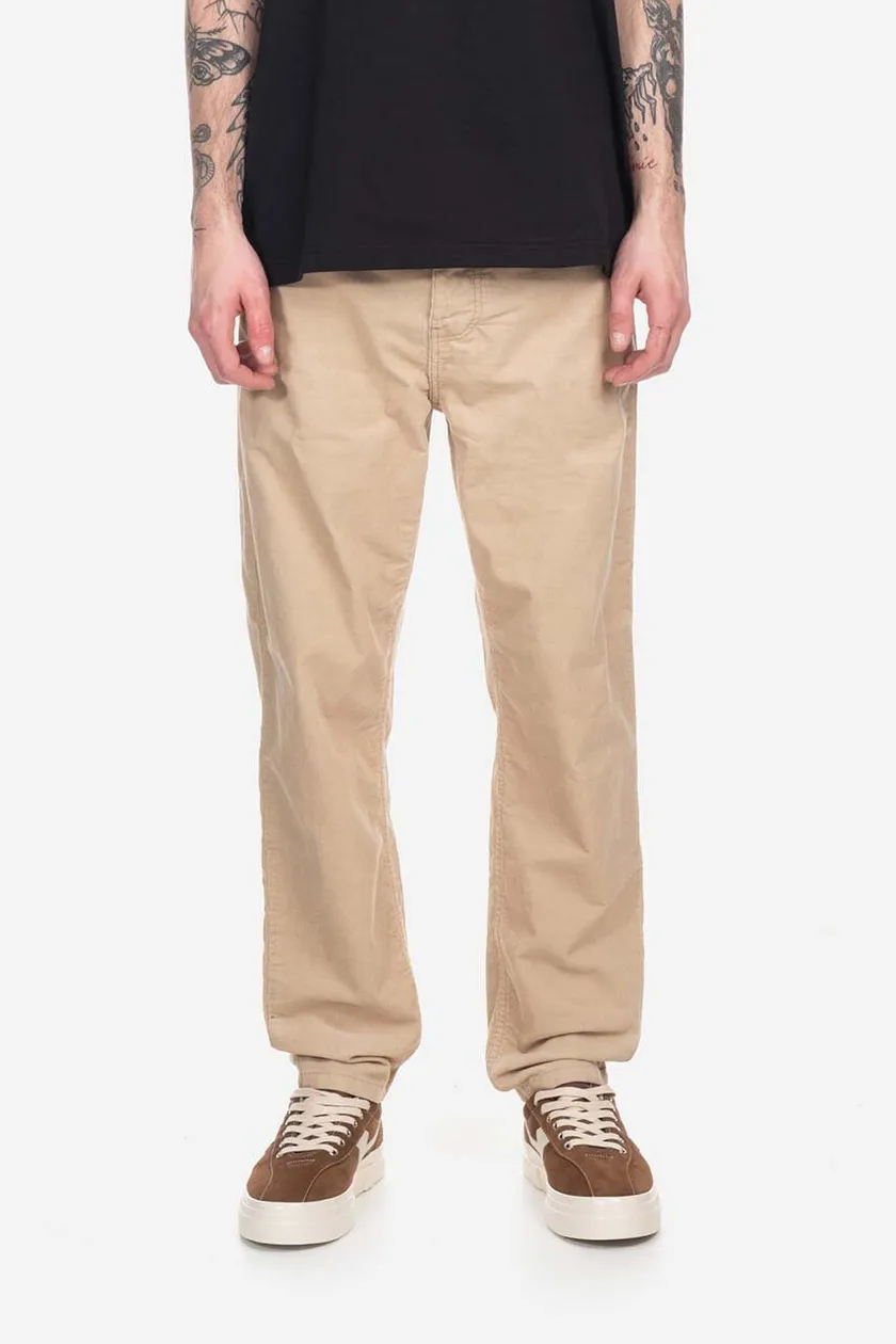 Beige Newel cotton-corduroy straight-leg trousers, Carhartt WIP