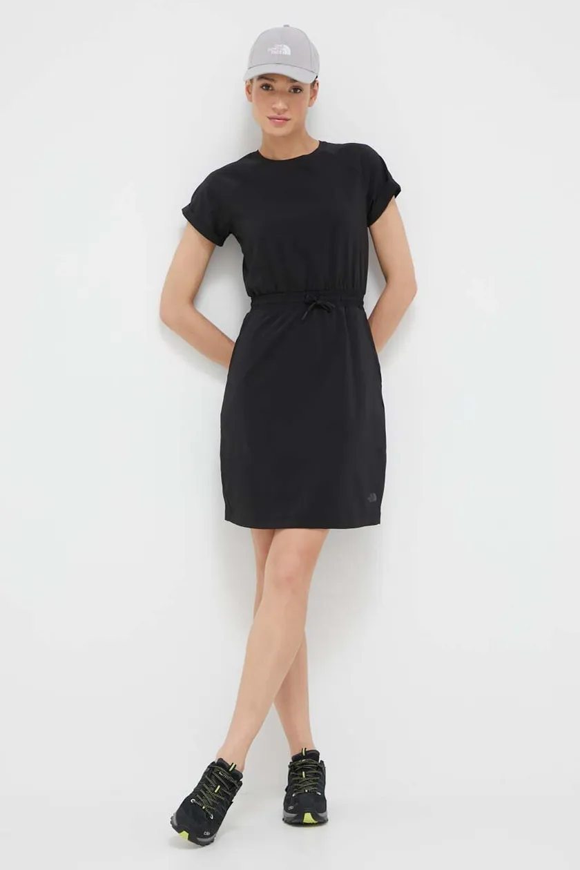The North Face sportos ruha Never Stop Wearing fekete, mini, egyenes |  ANSWEAR.hu